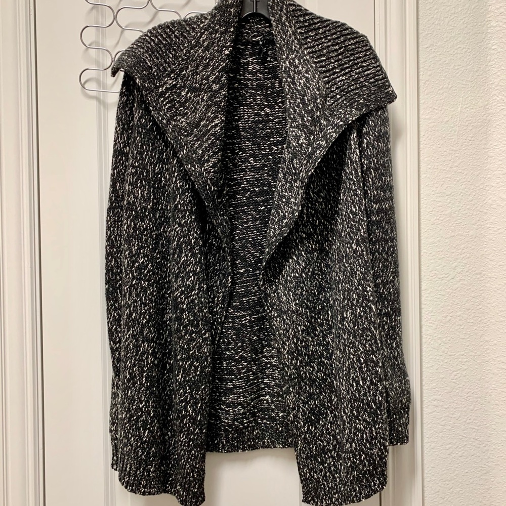 Theory Long Cardigan with Big Collar